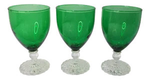 Mid Century Anchor Hocking Boppie Wine Glass Set of 3