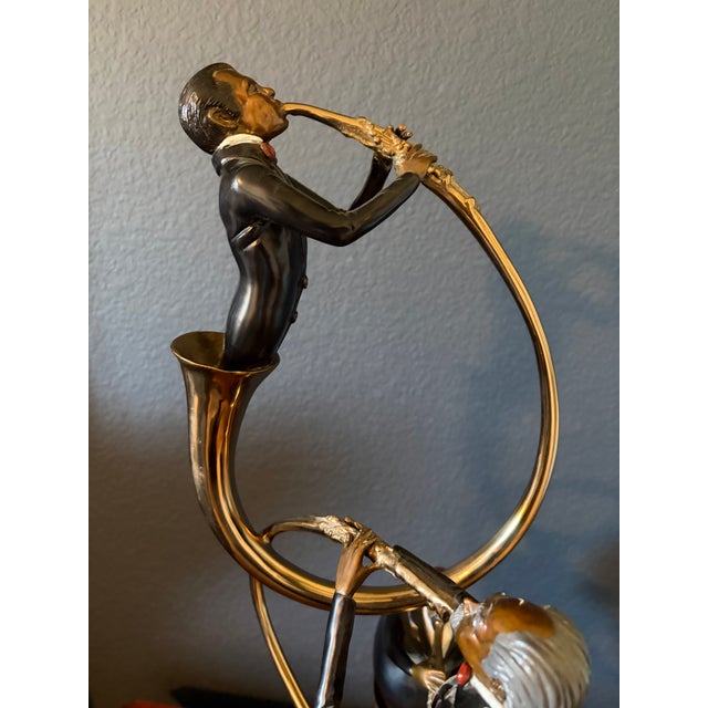1980s Bronze Sculpture by Paul Wegner Entitled "Swingin Blowing Playin" For Sale - Image 10 of 16