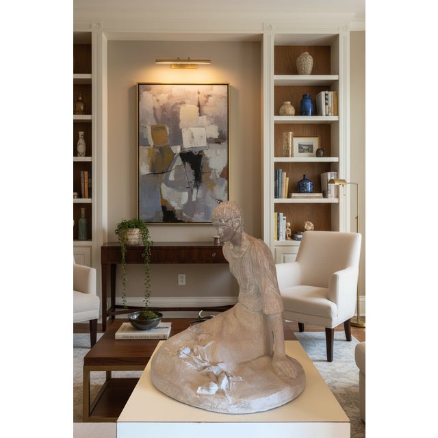 1979 David Fisher for Austin Productions ” Pensive Girl” Large Durastone Sculpture For Sale - Image 10 of 10