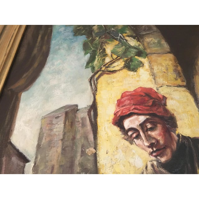 1950s Oil Painting, Copy of Rembrandt For Sale - Image 5 of 14