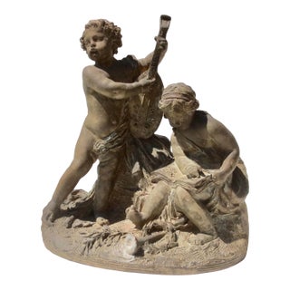 Terra Cotta Allogory Fernand Cian Paris Circa 1930s For Sale