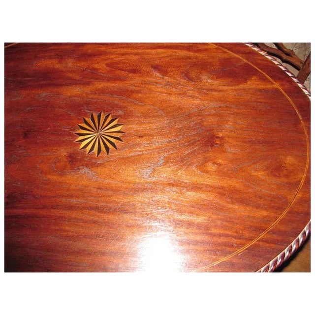 Brown Antique English Colonial Mahogany Center Table Circa 1835 For Sale - Image 8 of 9