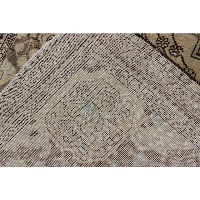 Vintage Persian Lilihan Rug With Central Medallion Warm Neutrals 4'3 X 6'9 For Sale - Image 12 of 13