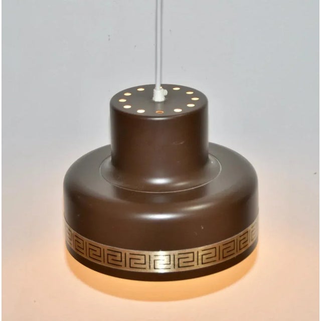 1960s Danish Brown Lamp from Vitrika For Sale - Image 5 of 11
