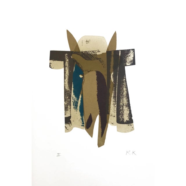 Artist: Ronald King Country: Brazil ? UK Title: The Knight’s Horse Medium: Screenprint? ? (in four colors) Marks: Pencil...