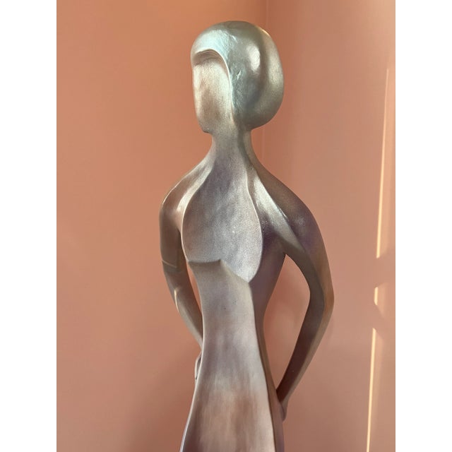1980s Postmodern Pink Purple Woman Sculpture by Austin Productions For Sale - Image 10 of 12