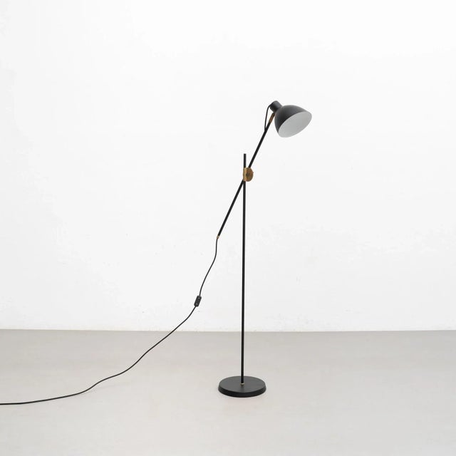 Black KH #1 Black Raw Brass Floor Lamp from Konsthantverk For Sale - Image 8 of 18