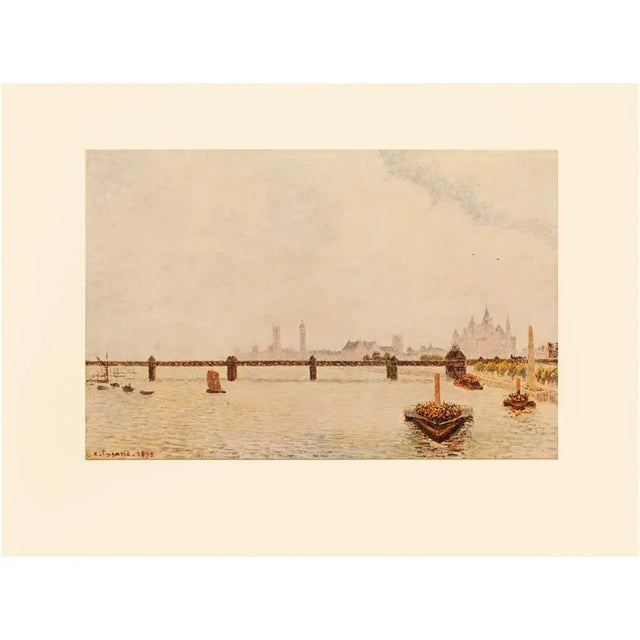 1940s After Camille Pissarro "Charing Cross Bridge", First Edition Parisian Lithograph For Sale In Dallas - Image 6 of 8