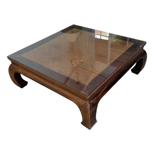 Antique Chinese Ming Style Square Coffee Cocktail Table For Sale