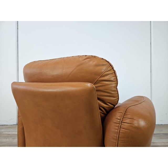 Leather Piumotto Armchair by Arrigo Arrigoni for Busnelli, 1970 For Sale - Image 14 of 17