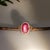 Contemporary 5.9Ct Oval Star Ruby Ring With Natural Diamond Accents in Solid 14k Gold, Size 6.75 For Sale - Image 3 of 6