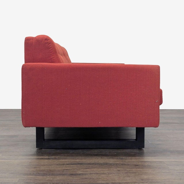 2010s Room and Board Modern 3-Seat Sofa in Red Fabric For Sale - Image 5 of 9