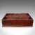 This is an antique housemaid's carry. An English, estate made mahogany and brass butler's work box or country house...