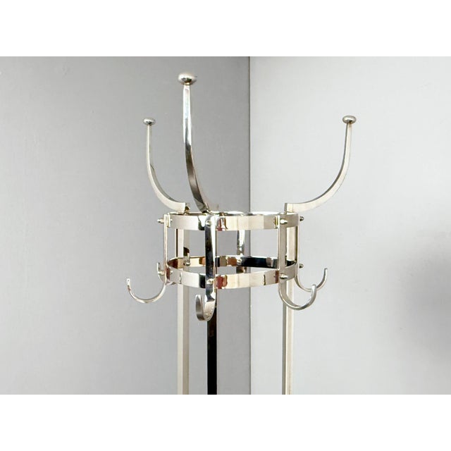 Nymphenburg Coat Rack in Nickel-Plated Brass by Otto Blümel for Classicon, Germany, 1990s For Sale - Image 3 of 7