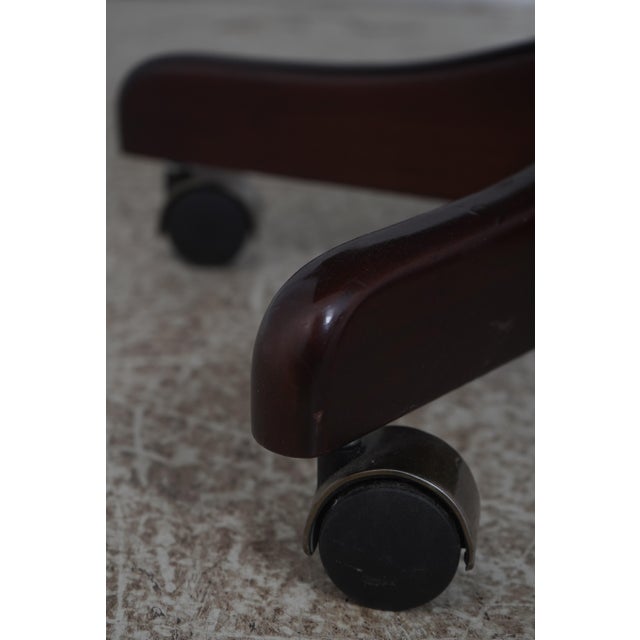 Sam Moore Rolling Leather Desk Chair For Sale - Image 16 of 18