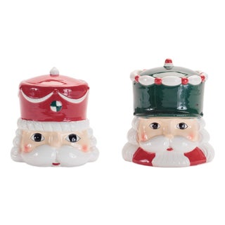 Ceramic Nutcracker Canister (Set of 2) For Sale