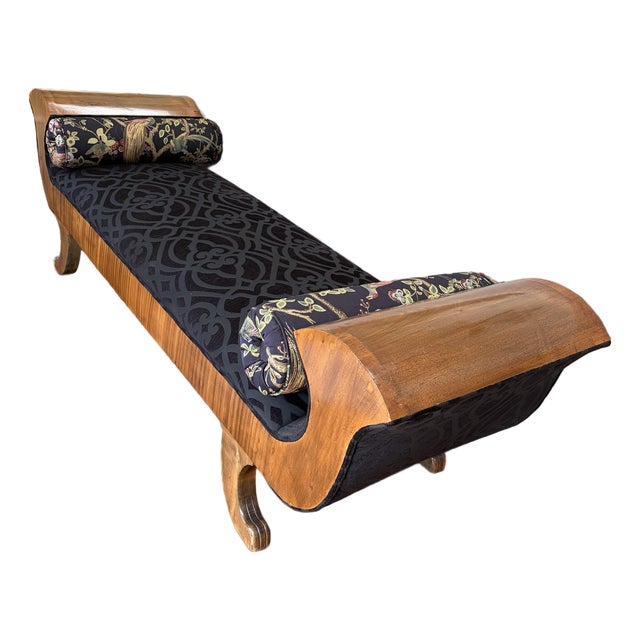 1990s Art Deco Biedermeier Empire Backless Sofa/Daybed For Sale