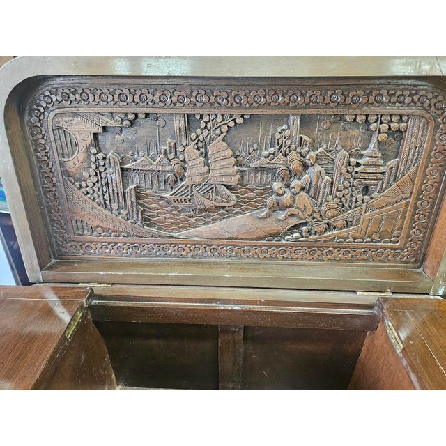 1960s George Zee & Co Style Mahogany Dry Bar For Sale - Image 14 of 14