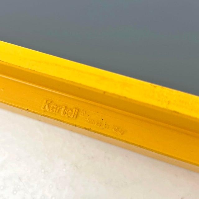 1980s Yellow Frame Mirror by Anna Castelli Ferrieri for Kartell, 1980s For Sale - Image 5 of 8