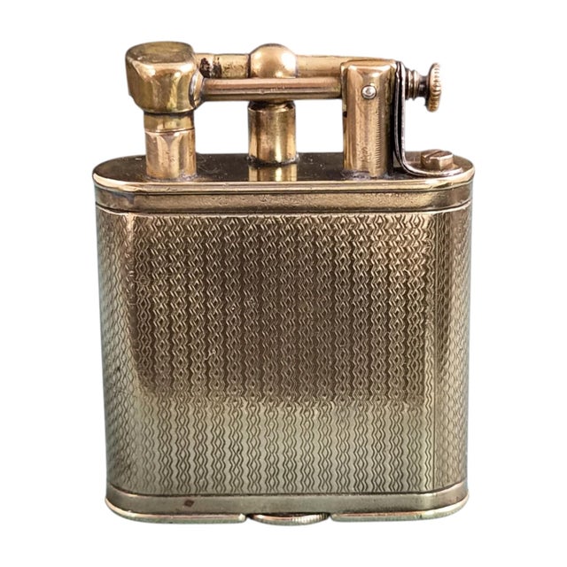 Gold-Plated B Straight-Arm Petrol Lighter from Dunhill, 1920s For Sale - Image 3 of 12