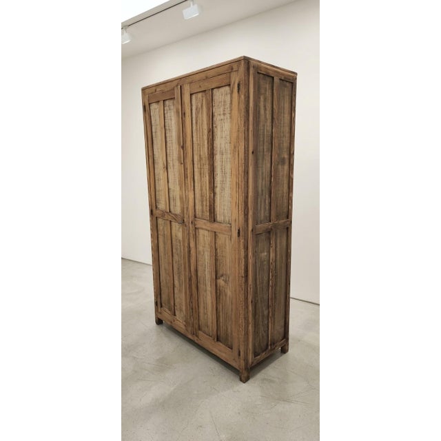 Vintage Parisian Beech Wardrobe, 1940s, in Very Good conditions. Designed 1920 to 1949 This piece has an attribution mark,...