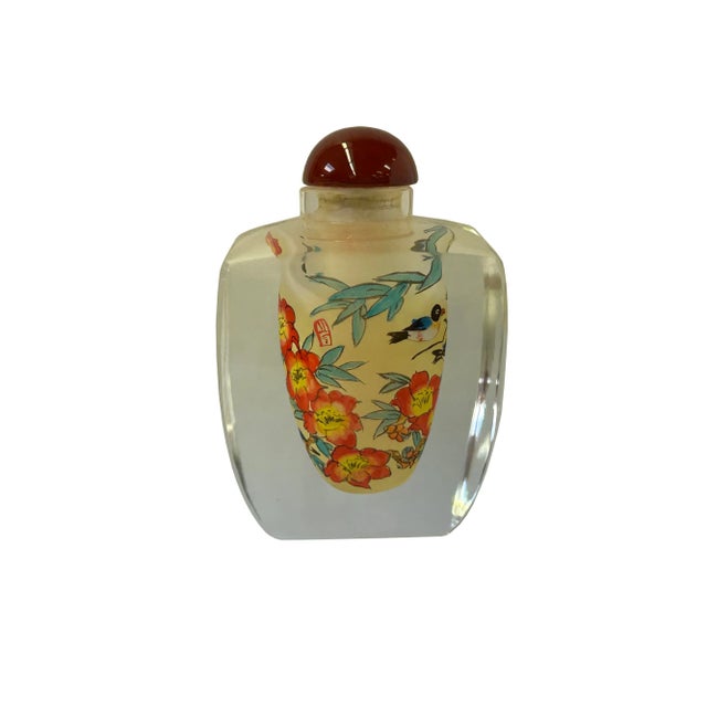This piece of art features a mesmerizing glass bottle vase adorned with intricate Chinese-inspired oriental scenery. The...