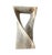 Organic Modern Hand-Carved Bleached Mahogany Pedestal Side Table For Sale - Image 4 of 8