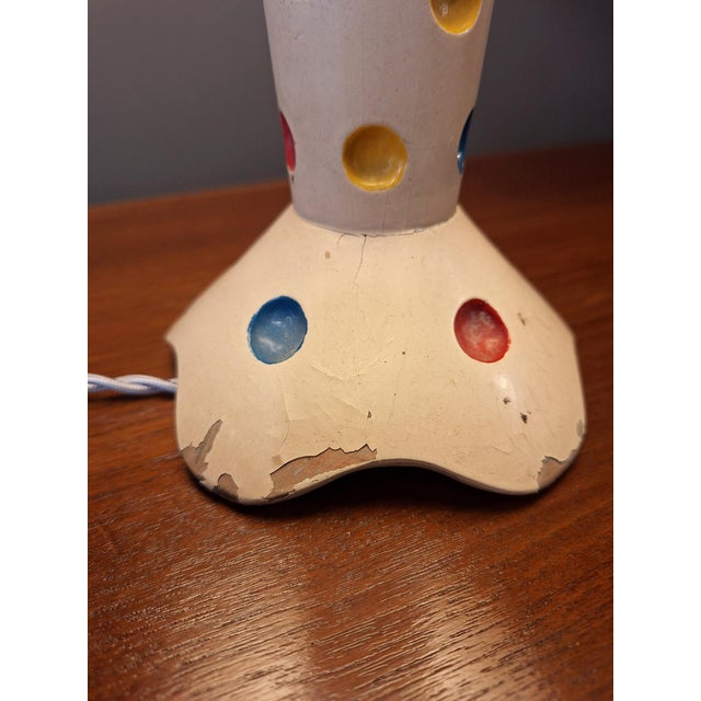 Table Lamp in Enameled and Decorated Wood, Italy, 1950s For Sale - Image 7 of 10