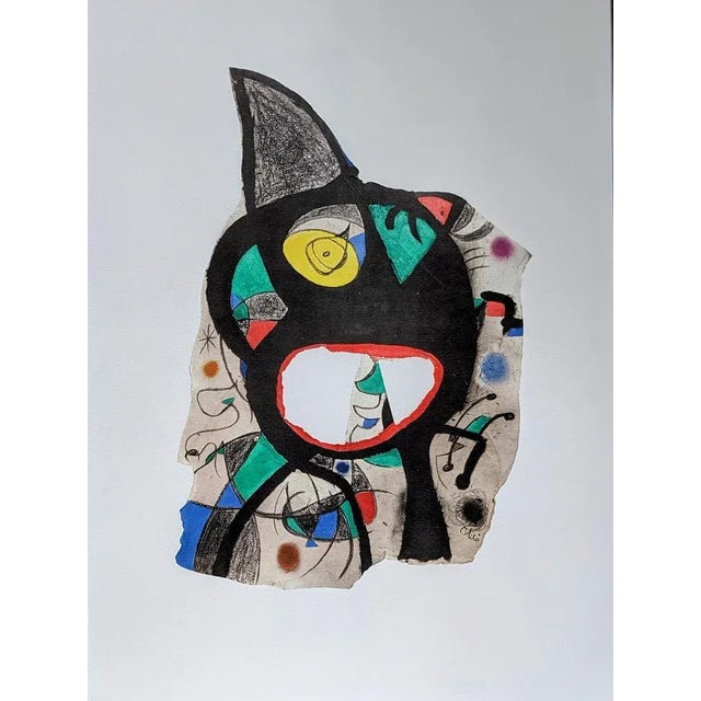 Modern Joan Miro, Tete dans la nuit, Lithograph, 1973 For Sale - Image 3 of 3