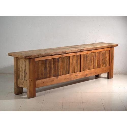 Low Antique Carved Fir Sideboard, Gansu, China, 1900 For Sale - Image 16 of 17