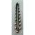 This vintage strand of sleigh bells is a long, graduated line of round brass bells mounted in pairs along a flat black...