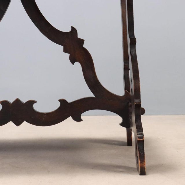 Small Walnut Refectory Table For Sale - Image 5 of 10