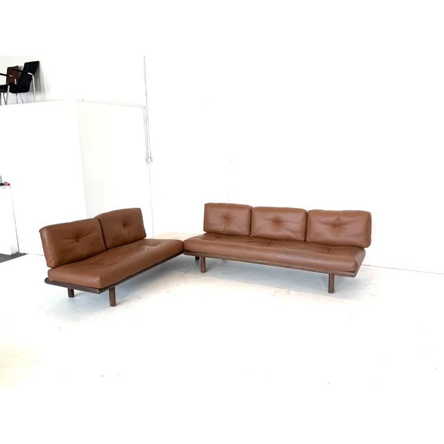 Mid-Century Modern Leather 6602 + 6603 Sofas by Franz Köttgen for Kill International, 1970s, Set of 2 For Sale - Image 3 of 18