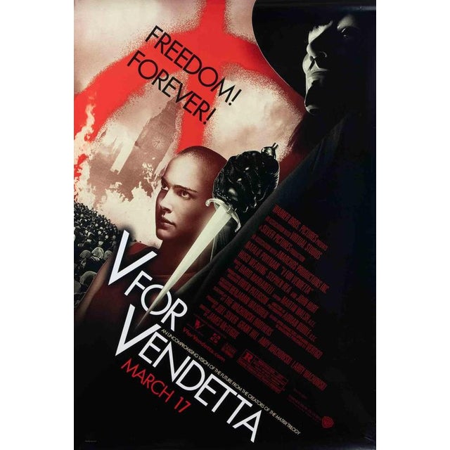 Vintage Poster. U.S. One-Sheet (27 × 40 in.), Warner Bros. Directed by James McTeigue, written by the Wachowskis, starring...