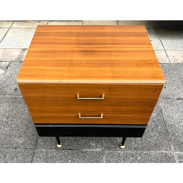1960s Vintage Art Deco Bedside Tables, 1960s, Set of 2 For Sale - Image 5 of 9