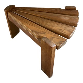 1960s Brutalist Wooden Side Table, Netherlands For Sale
