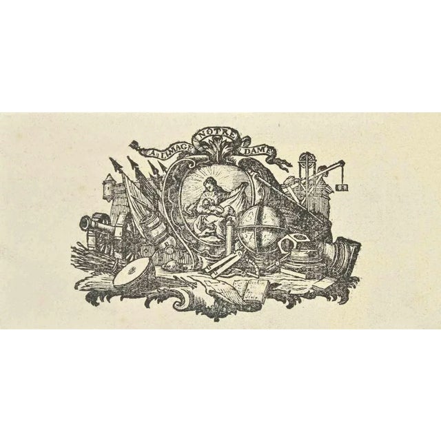 A l'image notre dame is a woodcut print made by charles-antoine jombert in 1755. Good conditions. The print was realized...