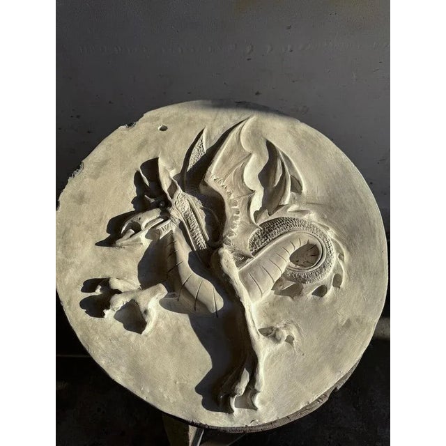 Plaster dragon by Walter De Buck Unique plaster relief of a dragon, expertly crafted by Belgian artist Walter De Buck. The...