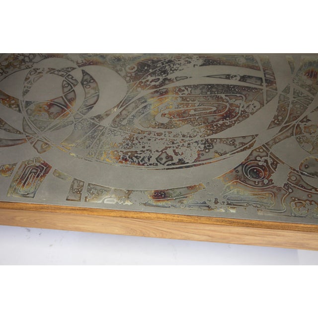 Etched and Oxidized Coffee Table by Bernhard Rohne, Germany, 1960s For Sale - Image 6 of 9