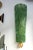 Large tall Pair of Contemporary green Murano glass with gold leaf and brass wall lights lighting lamps sconces....