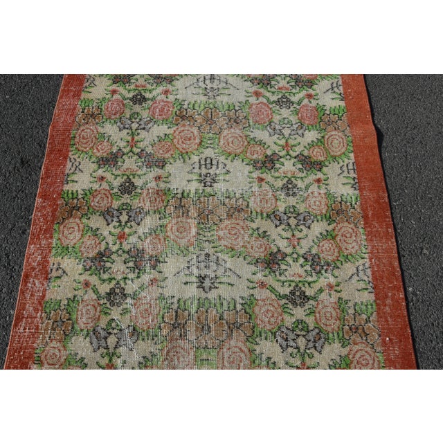1970s Turkish Floral Handmade Rug For Sale In Sacramento - Image 6 of 10