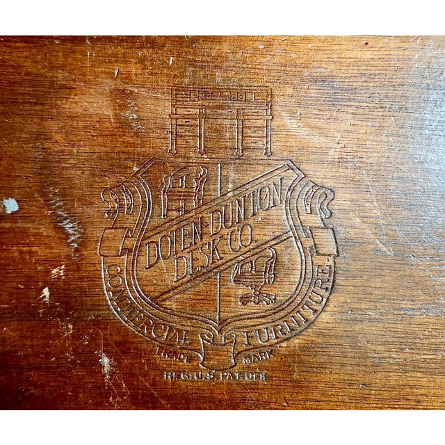Traditional Late 19th Century Doten-Dunton Antique Executive Desk - 72” Mahogany For Sale - Image 3 of 7