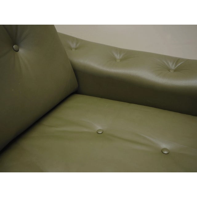 Vintage Danish Green Leather Sofa, 1970s For Sale - Image 16 of 18