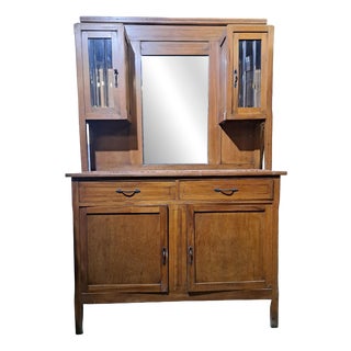 Antique Art Nouveau Cherry Cupboard, 1890s For Sale