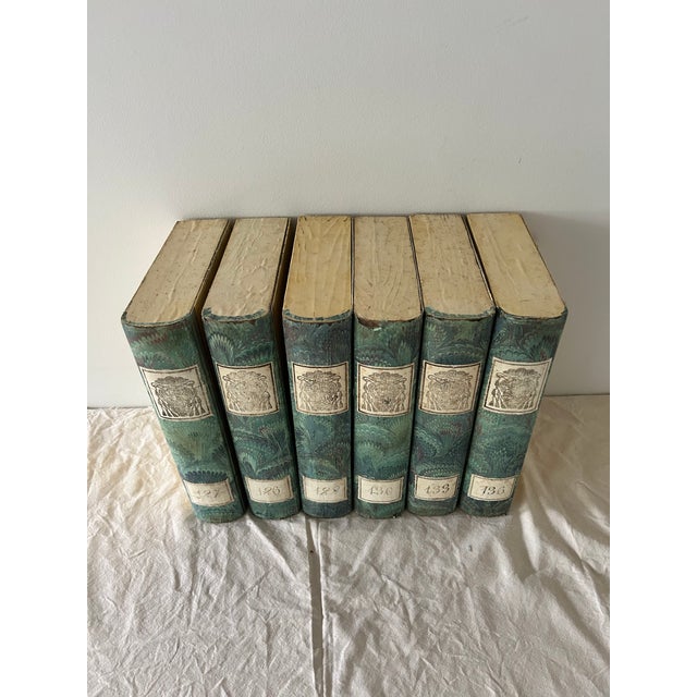 1940s Decorative Italian Book File Boxes - Set of 6 For Sale - Image 9 of 13