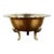 Vintage 1970s Brass Footed Bowl For Sale