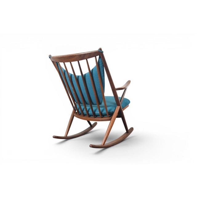 Mid 20th Century Attributed to Frank Reenskaug Model 182 Rocking Chair in Solid Afromosia For Sale - Image 9 of 10