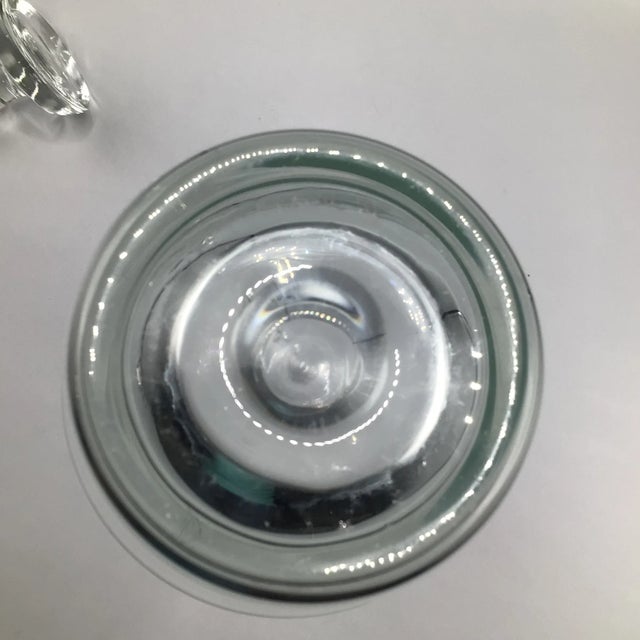 Hand Blown Bubble Bottom Ground Top Crystal Decanter With Stopper For Sale - Image 11 of 13