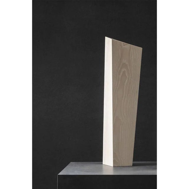 Large white ash nun vase by matthias scherzinger. Limited edition of 30 pieces, each colour each size. Engraved brass-...