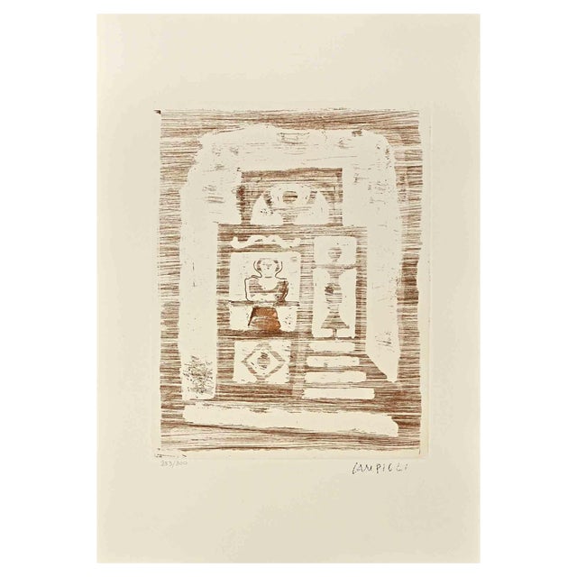 After Massimo Campigli, The House of Women, Original Etching, 1970s For Sale
